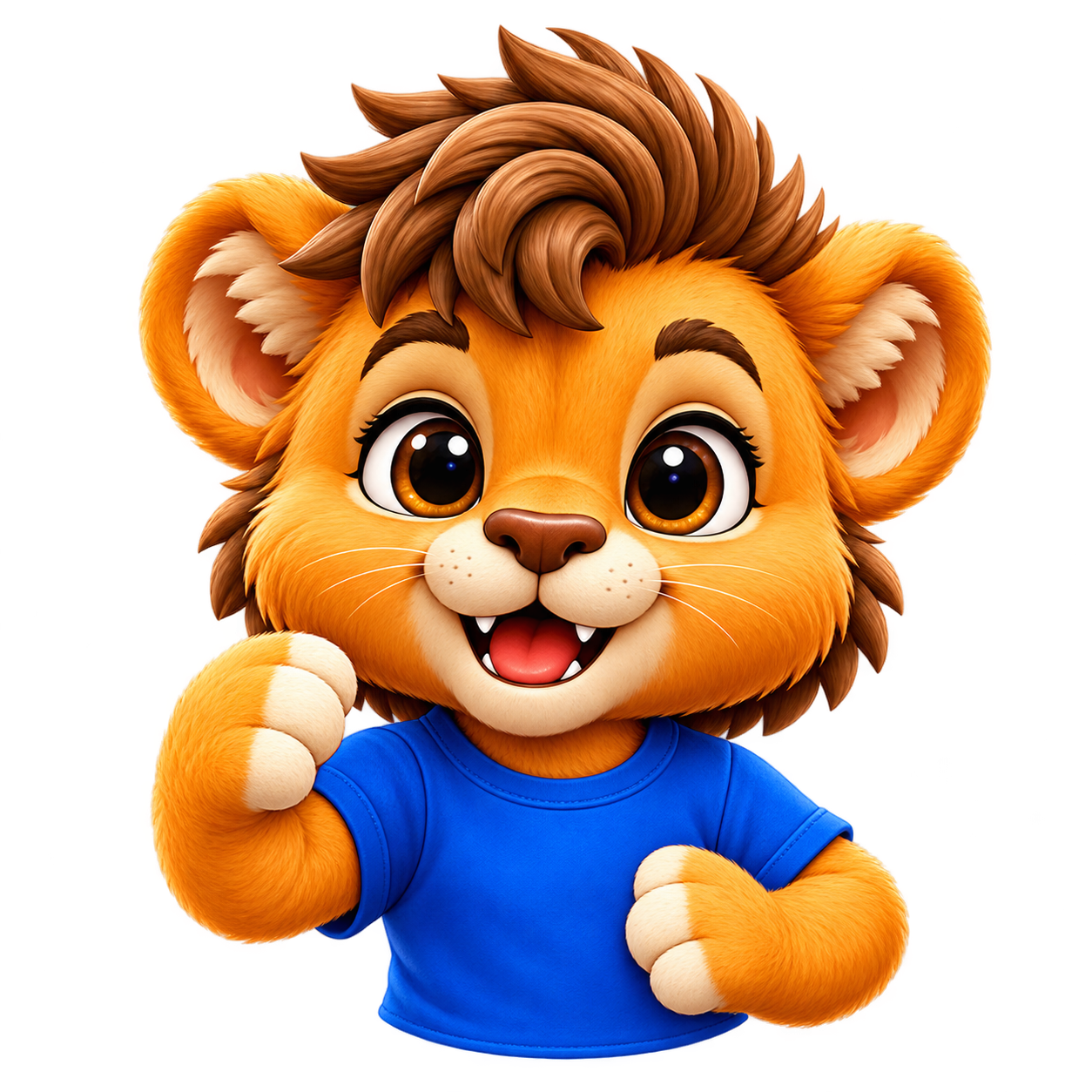 Valentim, mascote leão do OncoMigo
